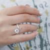 Pink Rhinestone Open Finger Ring Light Luxury Cherry Blossom Finger Ring Girlfriend