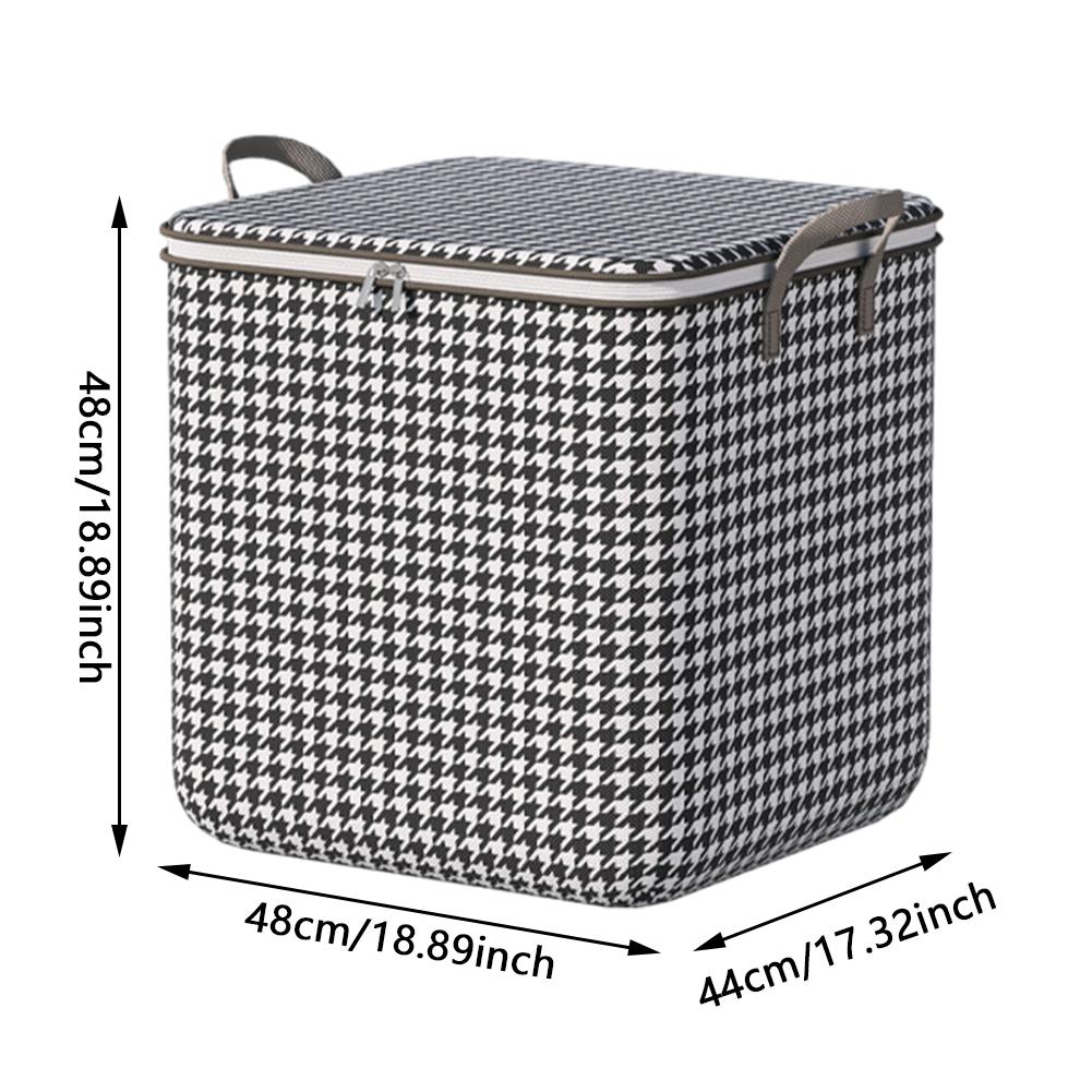 Bed Sheet Organizer Visible Window Zipper Folding Blanket Finishing Box Bed Sheet Storage Box Wardrobe Clothes Bedding Storage