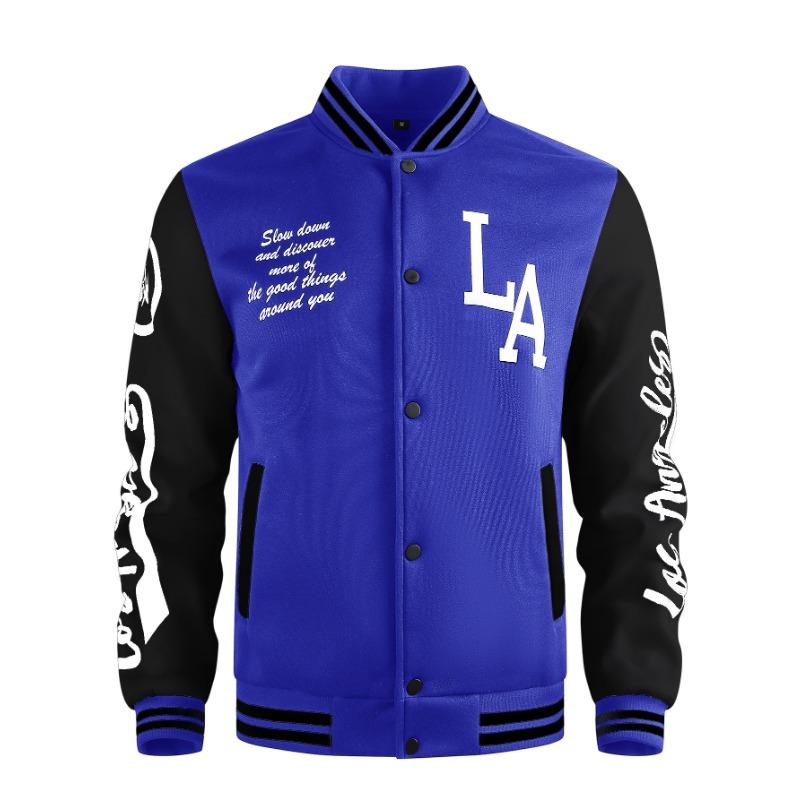 Spring and Autumn New Plus-size Baseball Uniform Jacket Hong Kong Style Casual Jacket for Men and Women. S