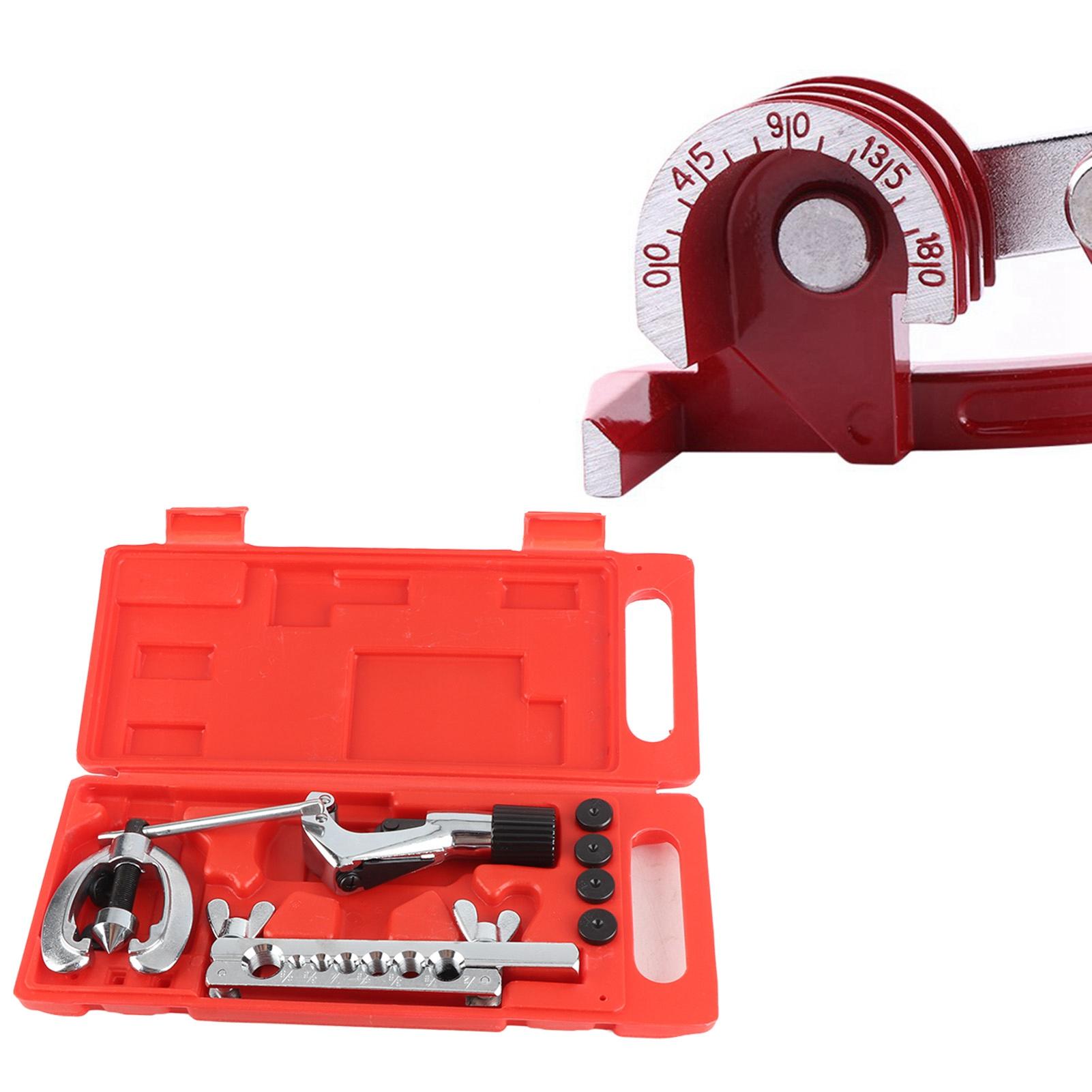 Brake Flaring Tool, Pipe Flaring Kit, Brake Fuel Line Repair Kit, with Cutter Crimping Tool Set, Idl