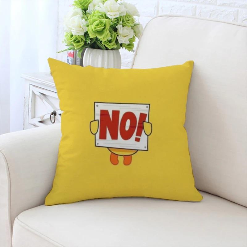 Cute Little Yellow Duck Pattern Pillowcase Car Ornaments Office Living Room Sofa Home Pillowcase