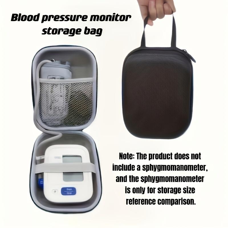 1 pezzo Borsa Resistente Nera per Monitor della Pressione Sanguigna con Tracolla - Custodia Rigida Portatile Busta Accessorio Moda Donna