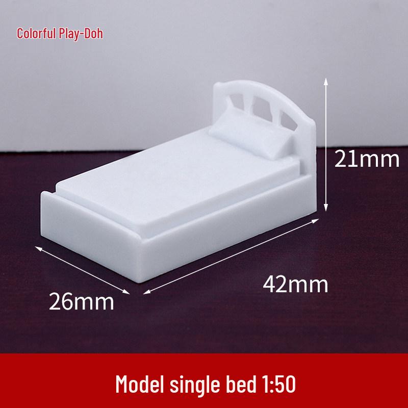 1:50 Scale White ABS Furniture Set for Architectural Model Interior Layout