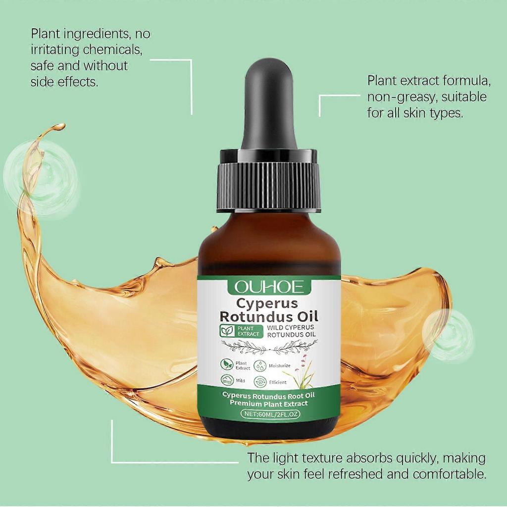 Cyperus Rotundus Oil - Cyprus Oil Natural Nut Grass Oil for Reducing Body Hair Growth, Smooth Skin & Hair Removal, Organic Cyperus Rotundus Oil S