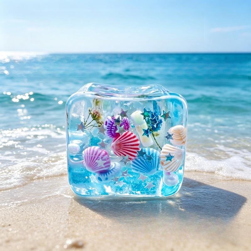 Oceaanstijl Schelp Ingelegd Langzaam Rijzend Squishy - Kawaii Mochi Sensorisch Fidget Speelgoed voor Volwassenen
