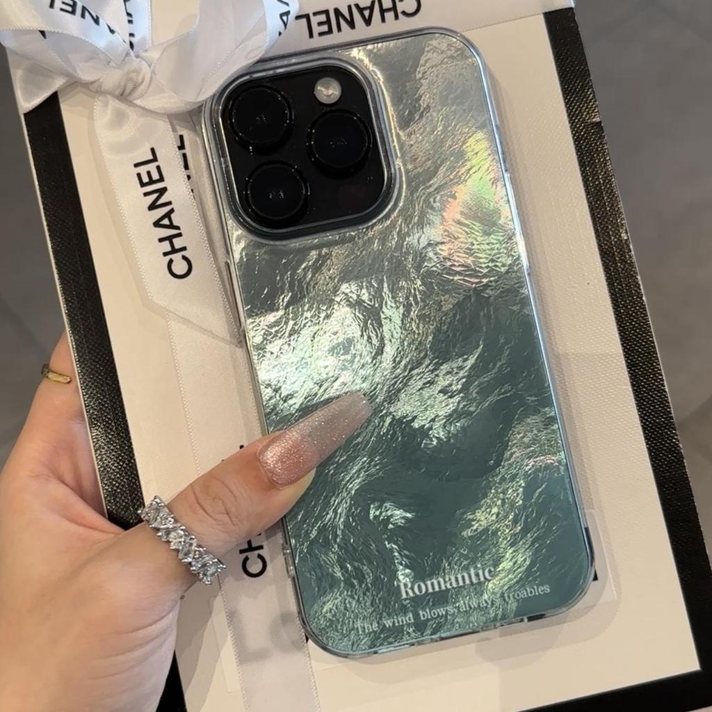 Glacier Pattern Gradient Blue and Purple Suitable for Apple 16ProMax Phone Case New IPhone15 14p 13min