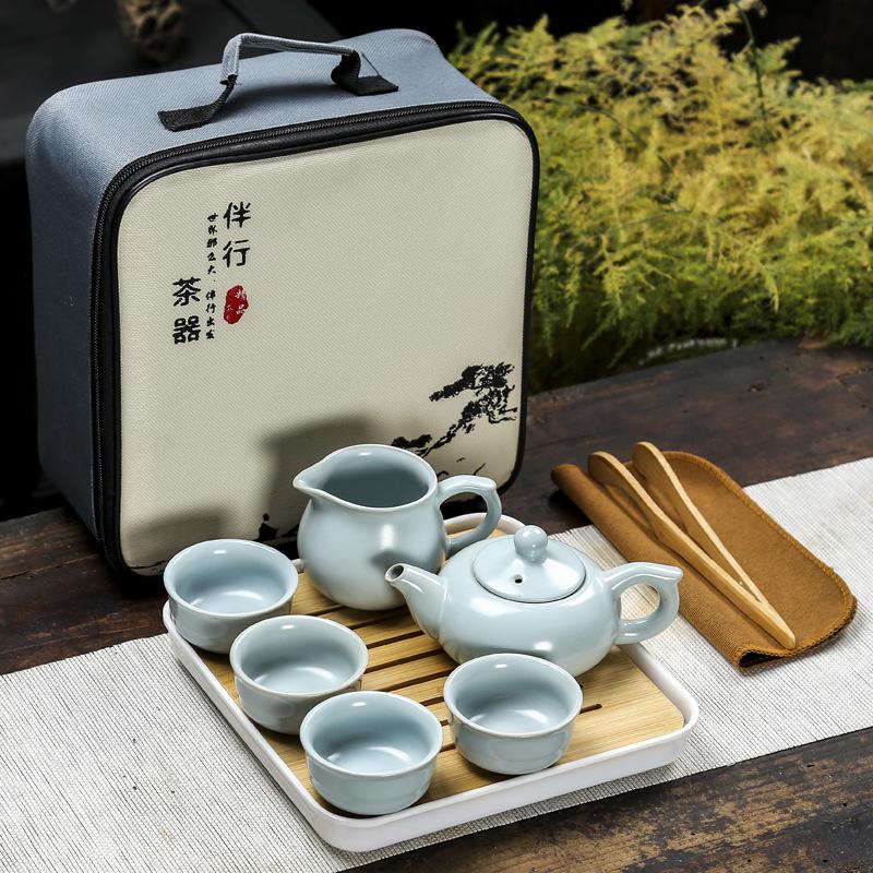 Portable Travel Tea Set Household Simple Beam Pot Portable Tea Set Company Event Annual Meeting Gifts