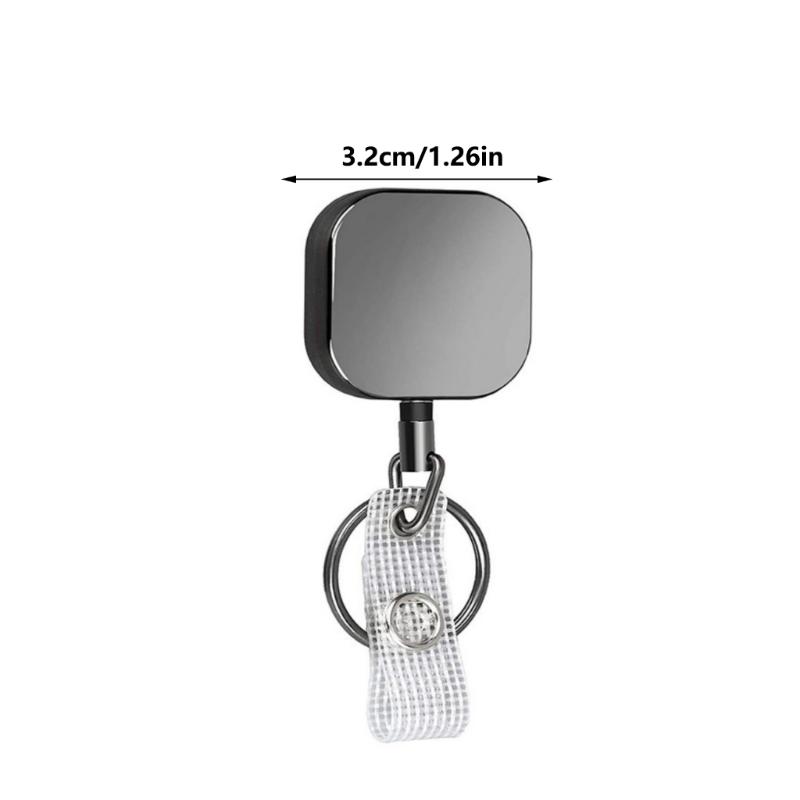 Stylish High Strength Carabiner Keychain Heavy Duty Retractable Badge Holder With Steel Cable Suitable For Outdoor Use