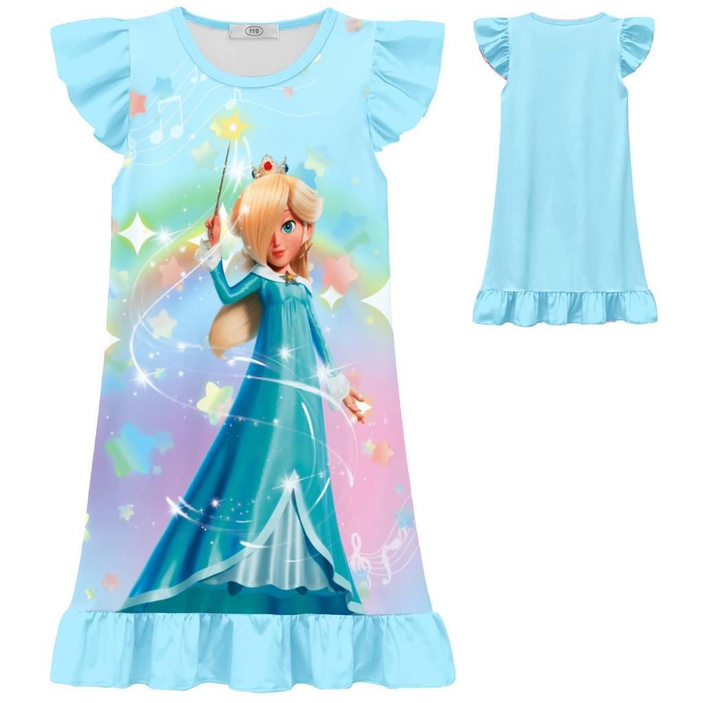 82640 Kids Girls Princess Rosalina Pleat Cartoon Dress