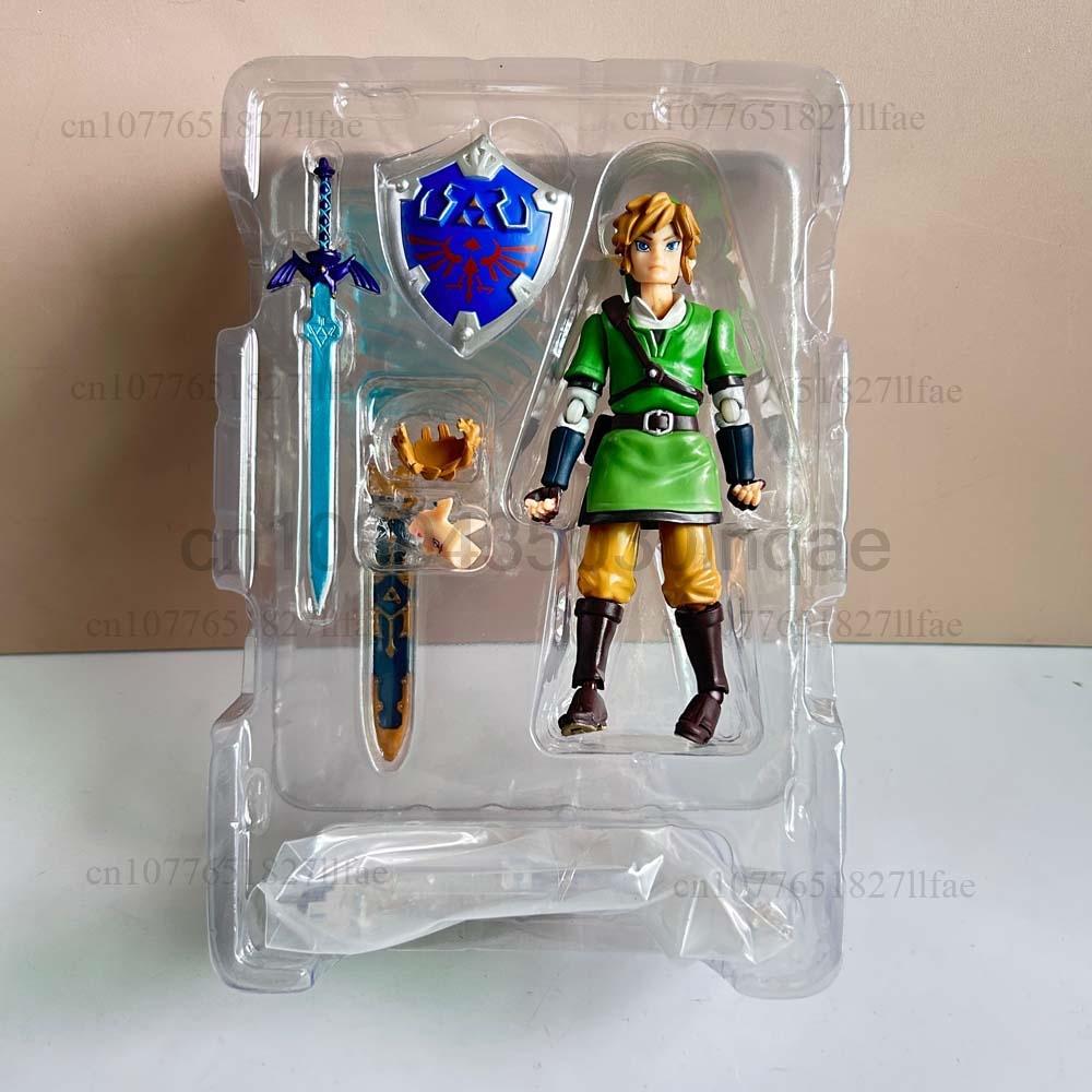 Figma 153 The Legend of Zelda 153 Skyward Sword 14 см Линк Фигурка Действия Модель Игрушка Шарнирная Подвижная Кукла Украшение для Комнаты Подарок Для Детей