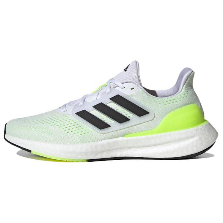 New Adidas PureBoost 23 Shoes 'Cloud White Black Lucid Lemon' IF2379