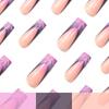 Europe and the United States Hot-selling 24 Pieces of Nail Art 3D Three-dimensional French Spice Girl Wind Gradual Change Long Wear Armor