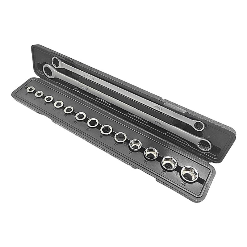 Professional 15Piece Multifunctional Ratchet Wrench Collection Suitable for Automotive Repair and Home Maintenance Tasks