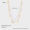 European and American Ins Light Luxury and Elegant Imitation Pearl Fringed Necklace Collarbone Chain Plated with 18k Gold Stainless Steel Jewelry