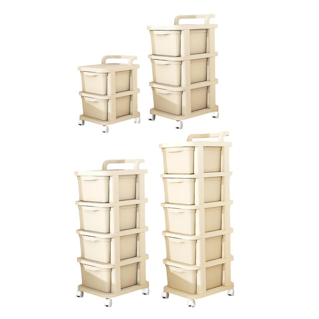 Cart with Storage Drawer, Rolling Wheels, Space-Saving Craft Container,