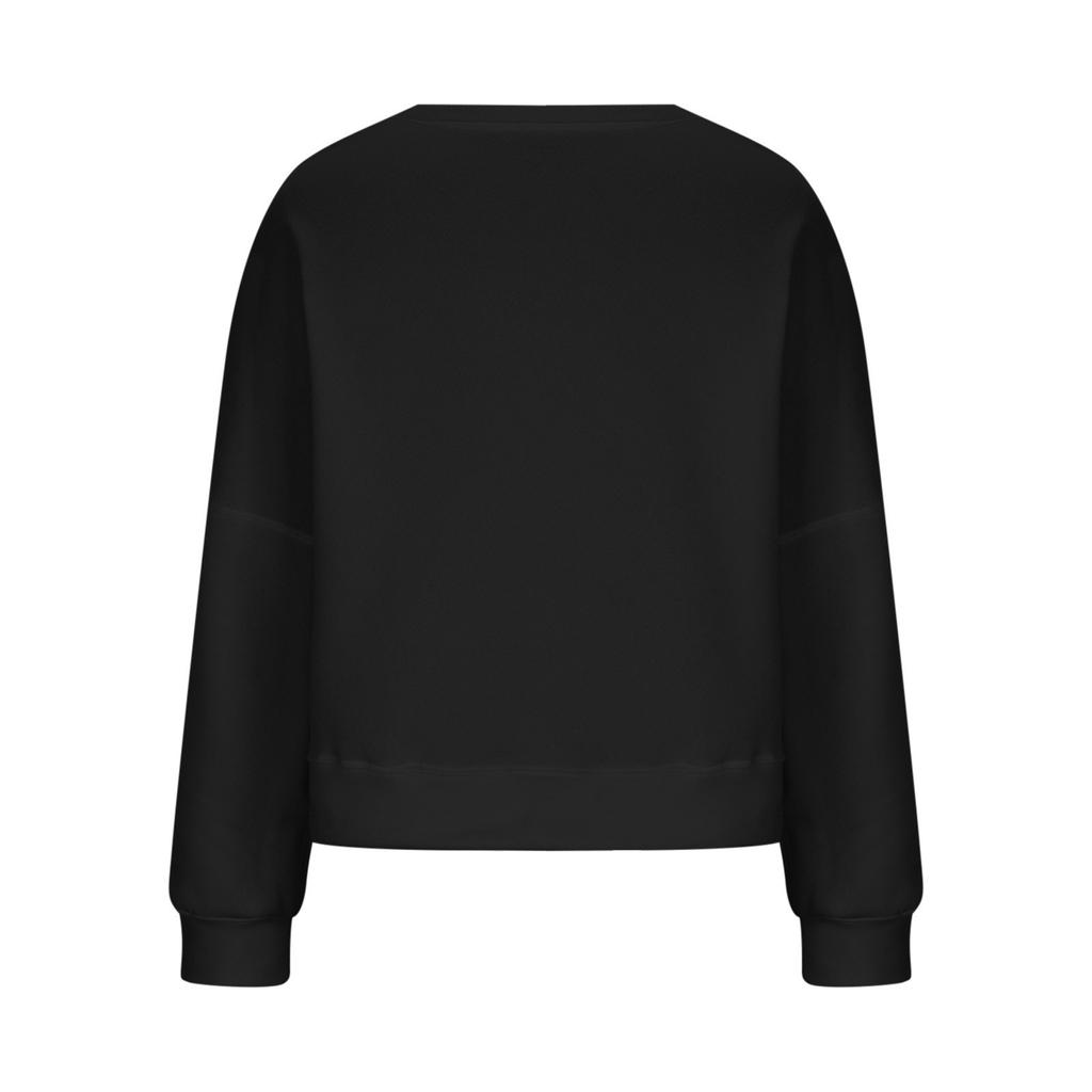 Naiste vabaaja Halloweeni printiga ümara kaelusega pikkade varrukatega dressipluus