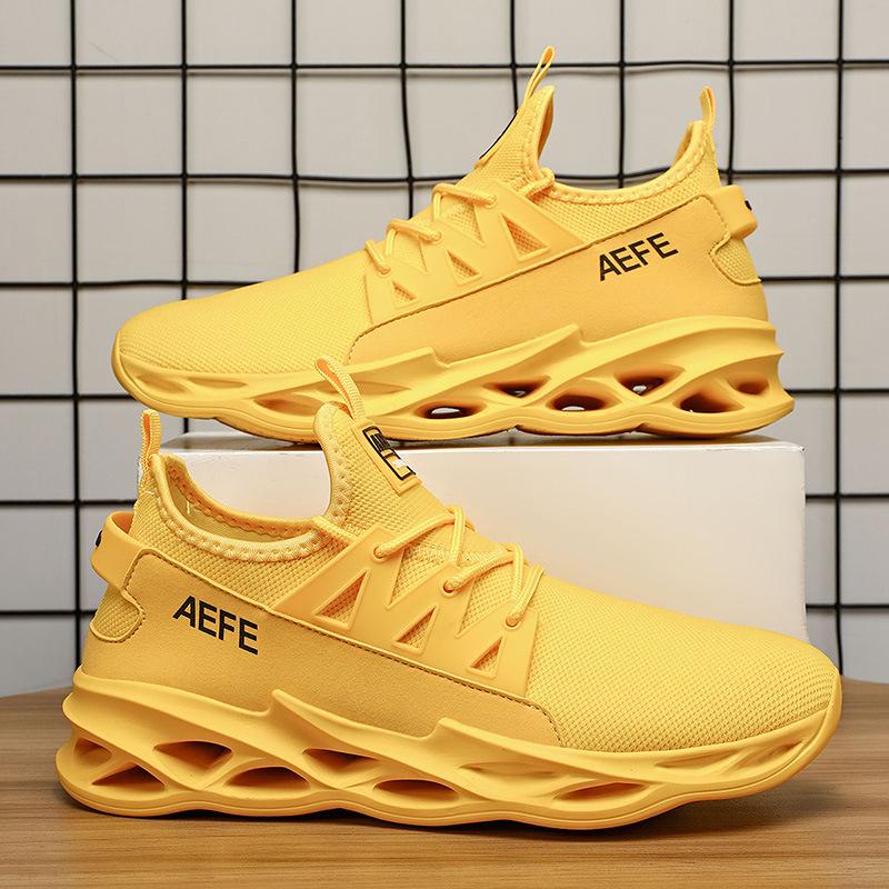 Spring new fly-woven blade shoes fashion mesh men's shoes casual shoes men's sports shoes large size