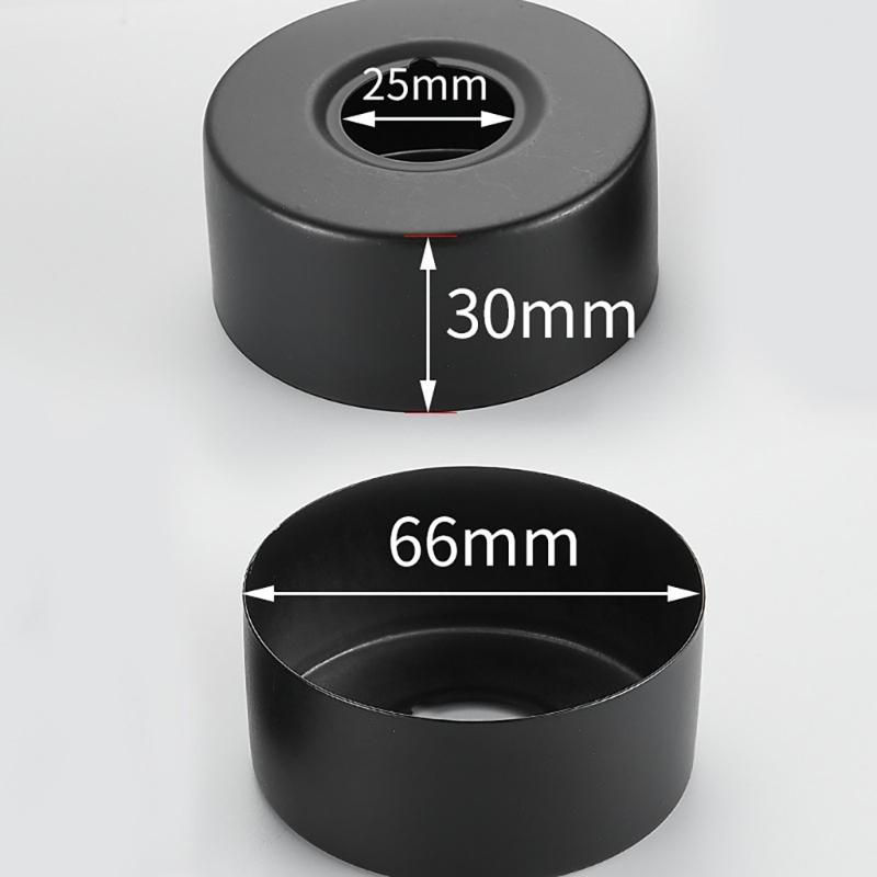 2Pcs Round Shower Faucet Cover Stainless Steel Faucet Decorative Cover Shower Raised Pipe Cover Easy to Install