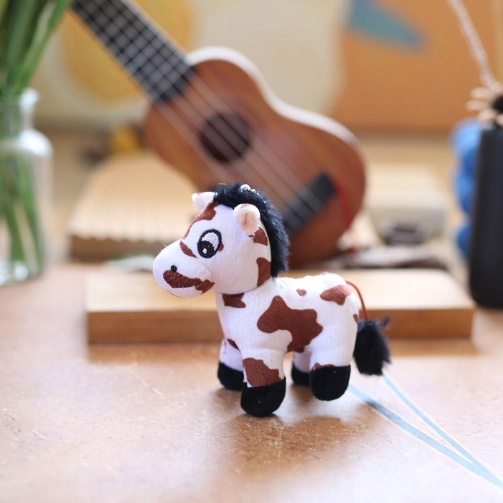 Hanging Decoration Plush Horse Keychain Stuffed Animal Little Horse Keychain  Bag Pendant