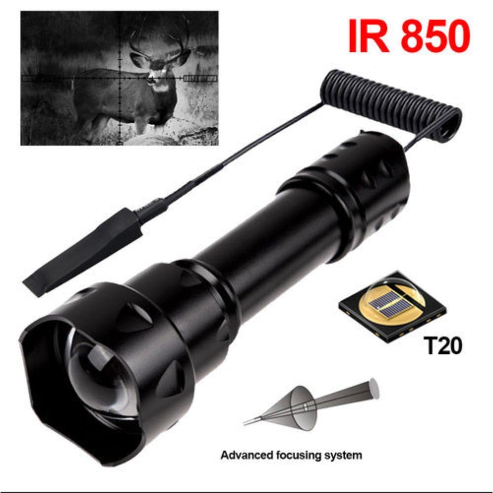 T20 850/940NM Infrared Torch | Retractable Zoom Aluminium Alloy Adventure Search Light