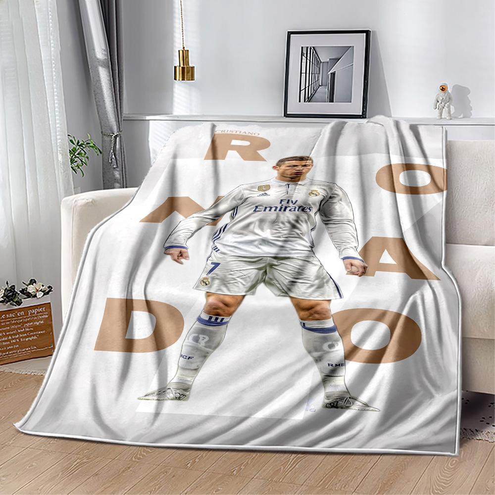 Ronaldo's Powerful Cristiano Celebration Blanket Durable Comfort Perfect for Bed Office Picnics Four Seasons Universal Modern