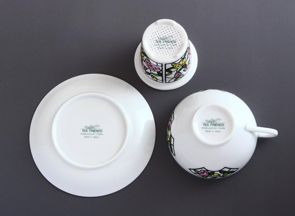 Toyo Ceramics Arita Ware Celand Glass Tea for One Beetro Rose TFO-003