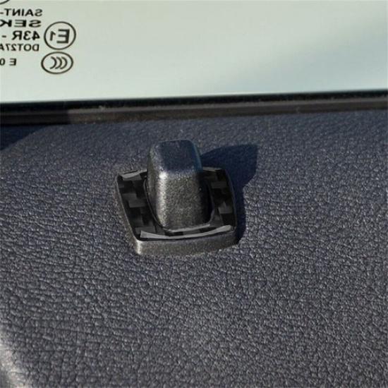 4Pcs Carbon Fiber Door Locker Decorative Cover Trim Sticker For BMW X3 2004-2010