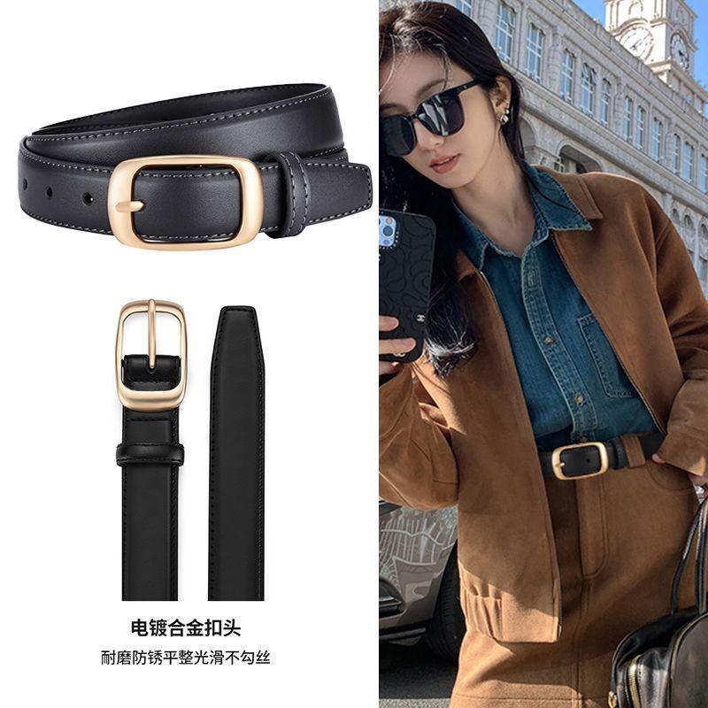 Stylish Vintage Womens Belt For Summer 2024 With Durable Two Layer Leather Design