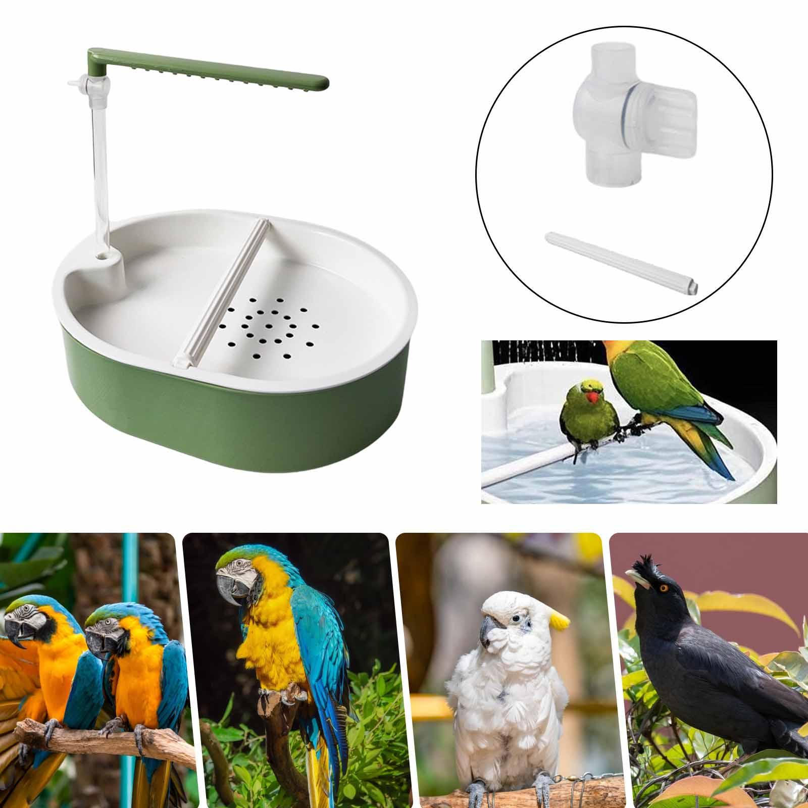

Parrot Bathtub Adjustable with Pump,Bathing Tub Container Gift,Bird Automatic Perch for African
