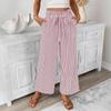 European & American Women's Striped Straight-Leg Pants - Spring/Summer 2026 Collection, Casual Commuter Style