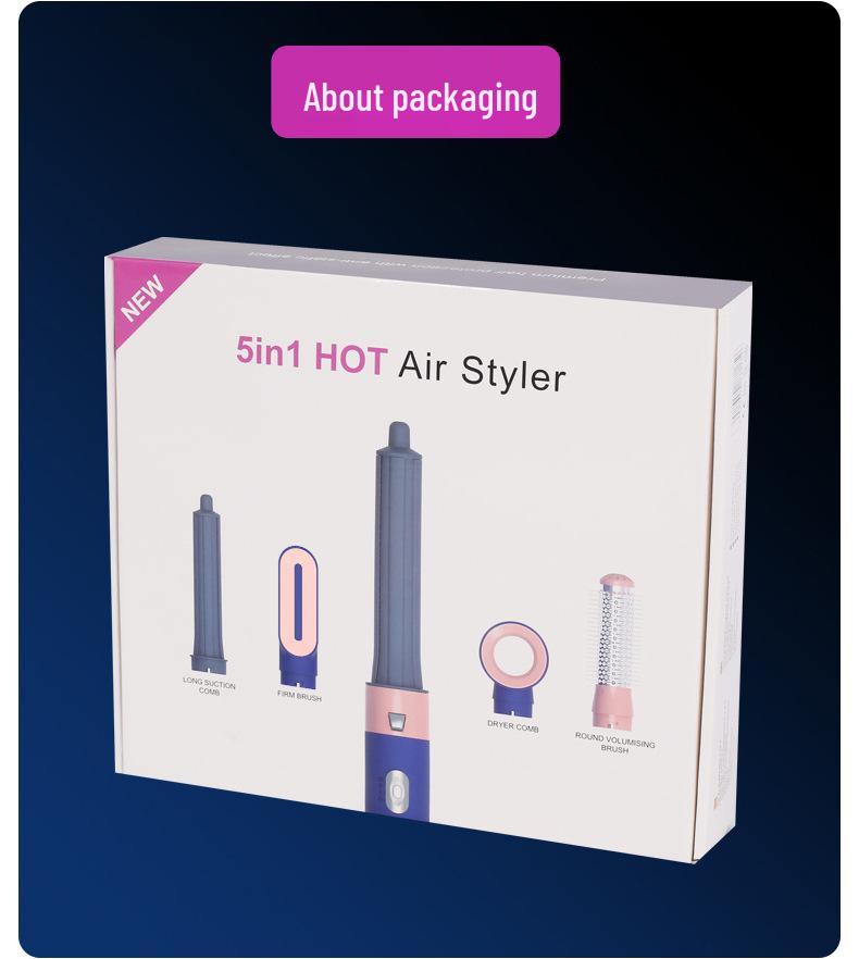 Multifunctional 5-in-1 Automatic Hair Curling & Straightening Hot Air Comb