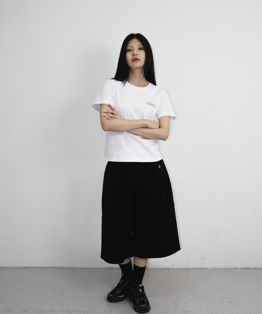 Bonegseu B Demim Bermuda Pants (Black)