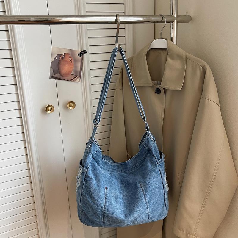 Denim Shoulder Bag Women's Large Capacity Vintage Tote Bag