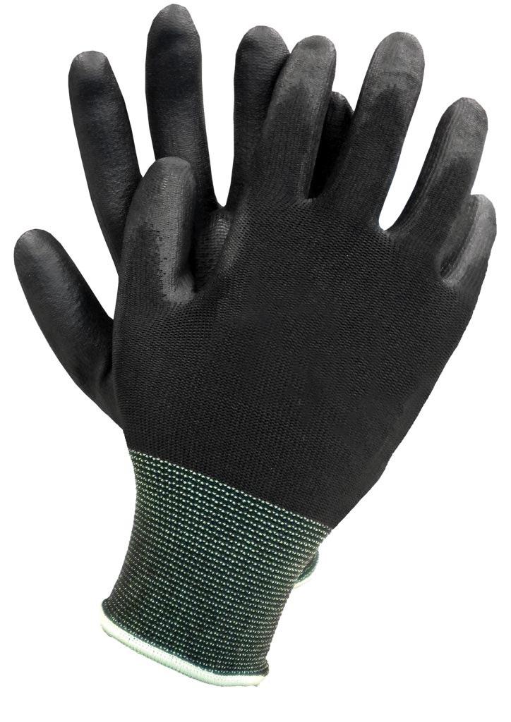 Polyester Gloves Coated With Polyurethane Rtepo 10, Pp-005 - 12 Pairs - Rek Rtepoc10
