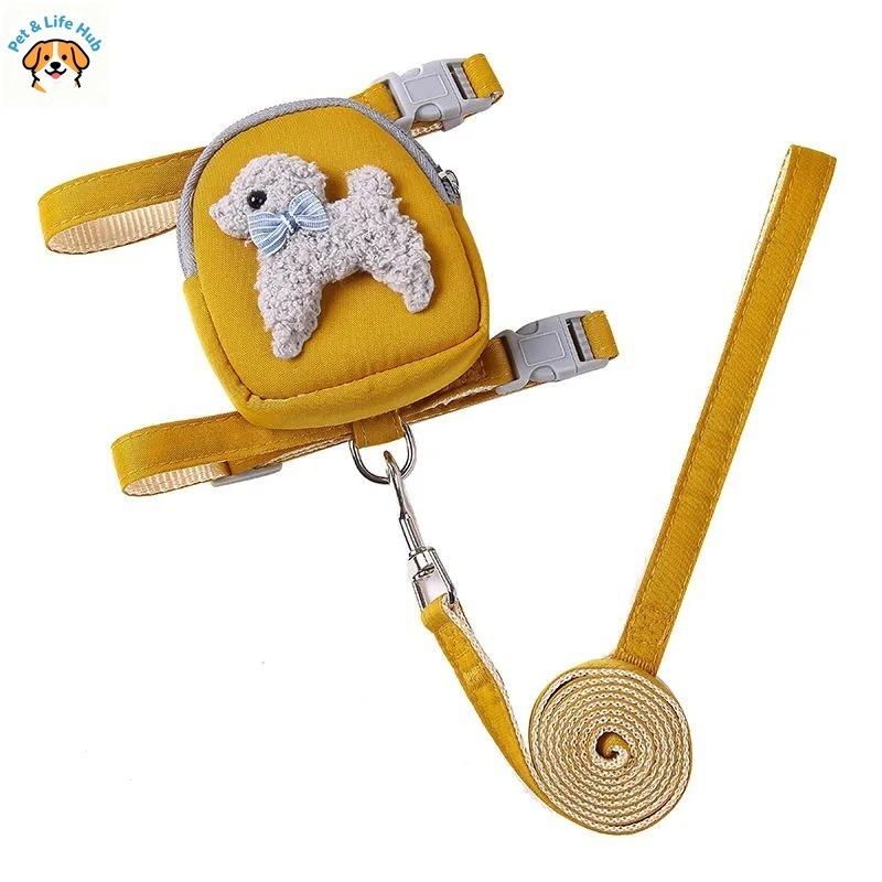 Cat and Small Dog Leash Anti-slip Adjustable Backpack Style for All Seasons Cat and Dog Walking Rope Household leashPet Supplies