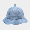 Japanese Plaid Bucket Cap Summer Women's Sun Hat Fashion Fisherman Caps  Outdoor