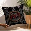 Classic Band S-Slayer Pillow Case Square Double‑Sided Print Cushion Case For Sofa Home Bedchamber Decor Gift