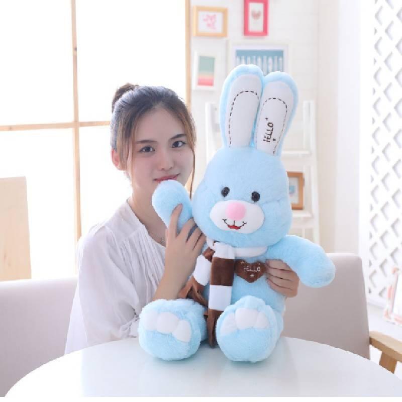 Rabbit Toys Plush Scarf Love Cartoon Animals Fill Doll Xmas Gift Stuffed Garnish