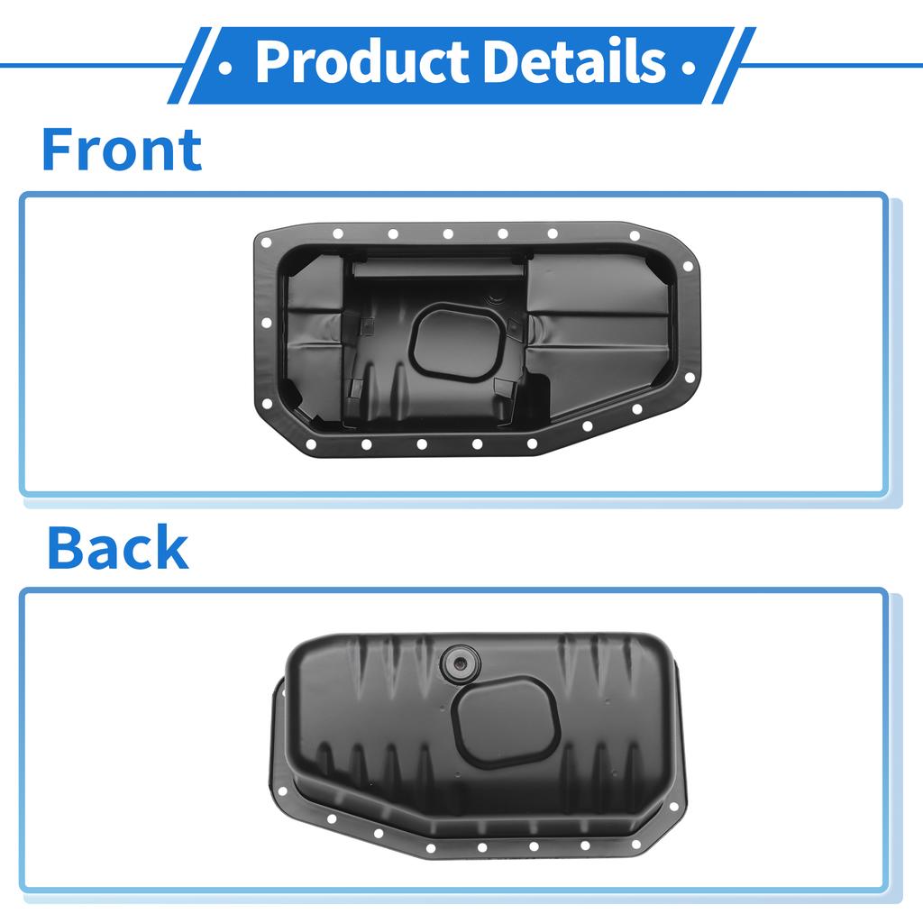 UXCELL No.500323326 Engine Oil Pan for Fiat Ducato 2.5L 2.8L Diesel 94-06 Iron Black