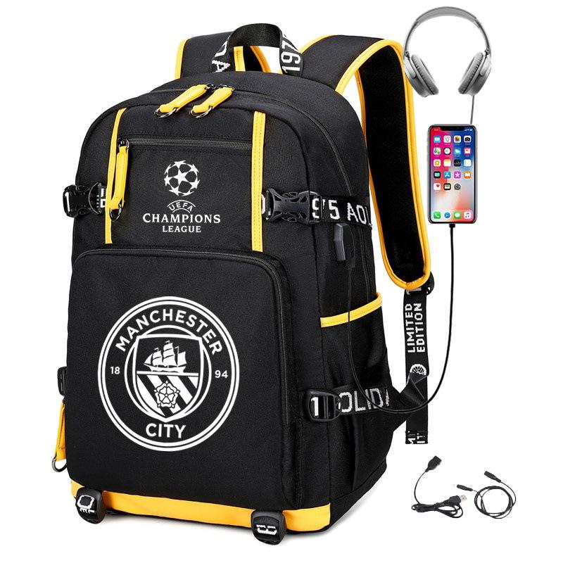 School Season Football Peripheral Student Schoolbag Leisure Personalized Backpack Large Capacity With Usb Charging