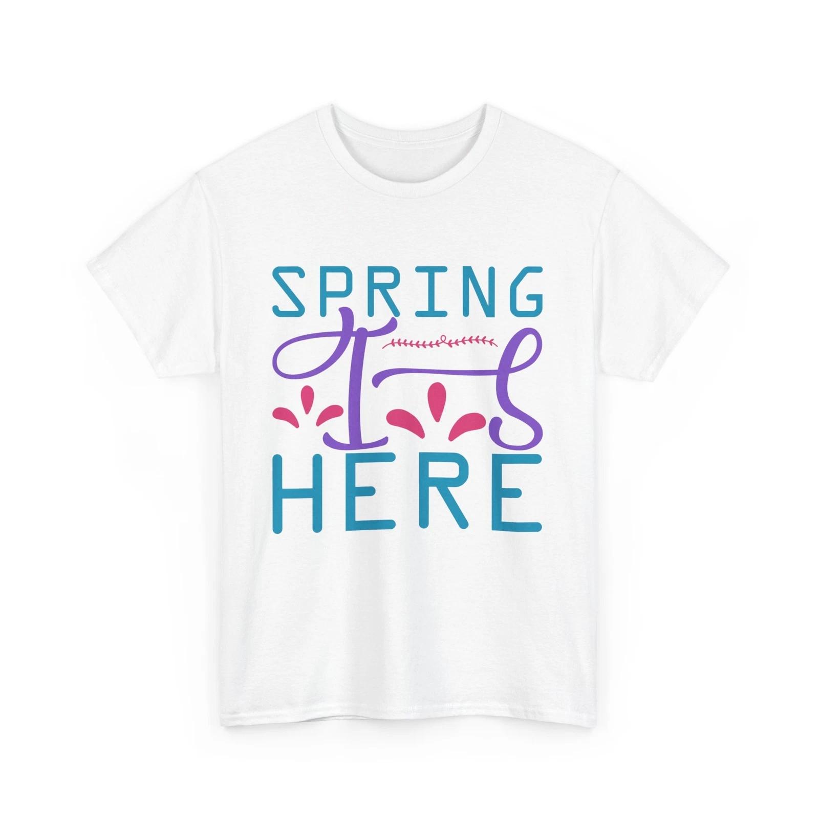 Joyful Spring T-Shirt | Happy Season & Floral Delight Tee | Spring Shirt 3XL