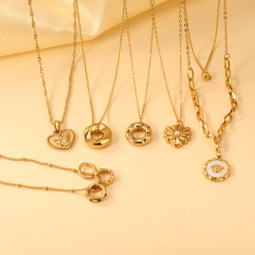 Cross-Border INS Women's Stainless Steel Sweater Chain Necklace Bamboo Chain European American Niche Design Fashionable Light