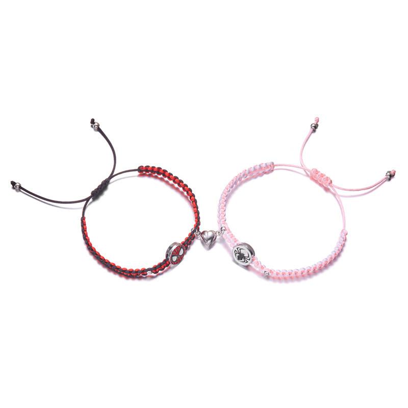 Магнитный браслет-сердце ручной работы из бусин для пар Лето 2024 Style A