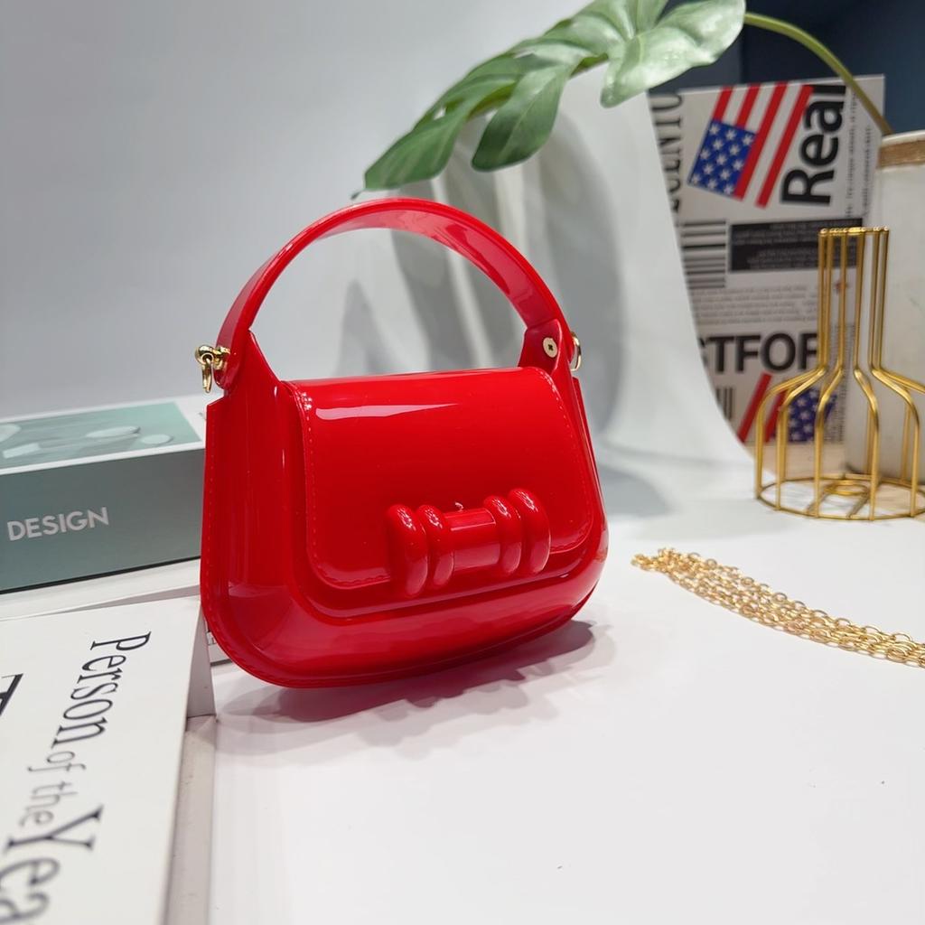 Jelly Bag Portable Shoulder Oblique Span Children'S Pvc Bag Change Bag Children'S Bag