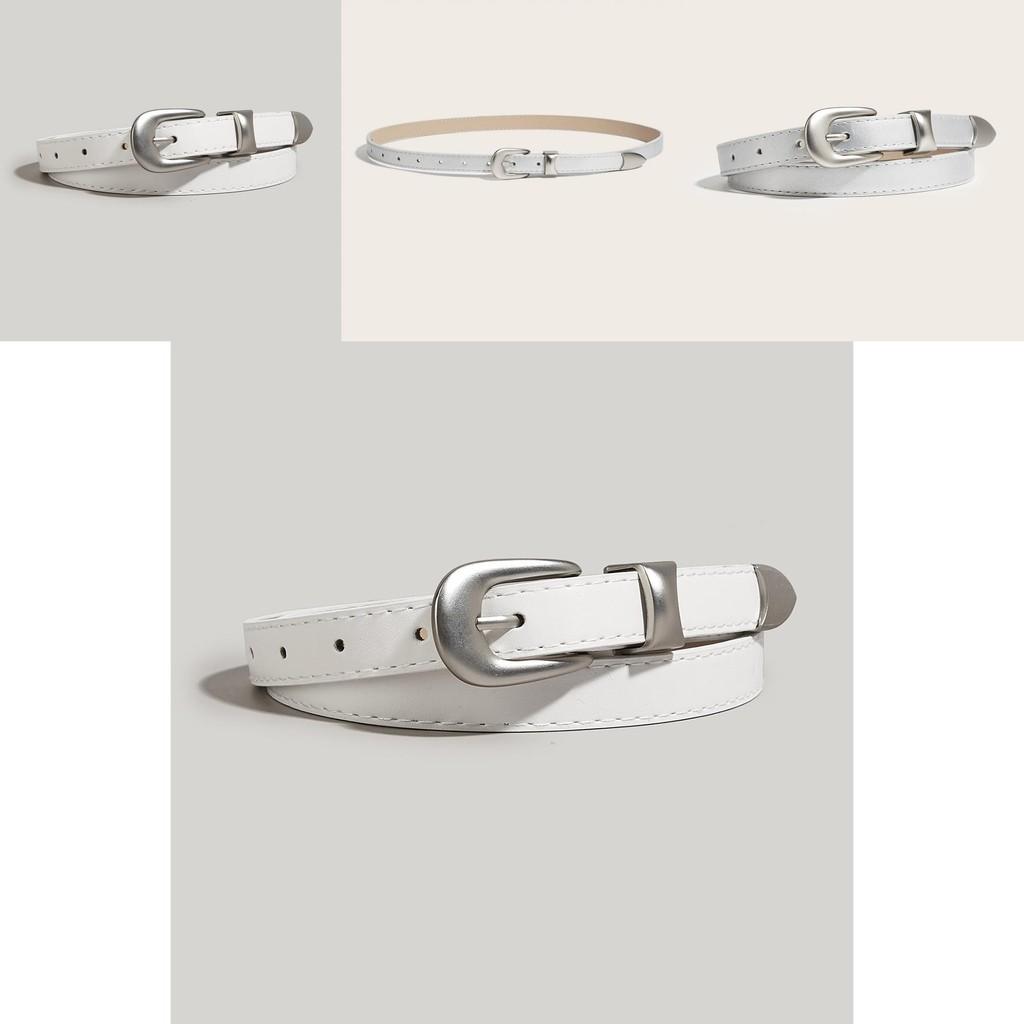 Classic Faux Leather Waist Belt For Women With Silver Alloy Buckle For Everyday Style