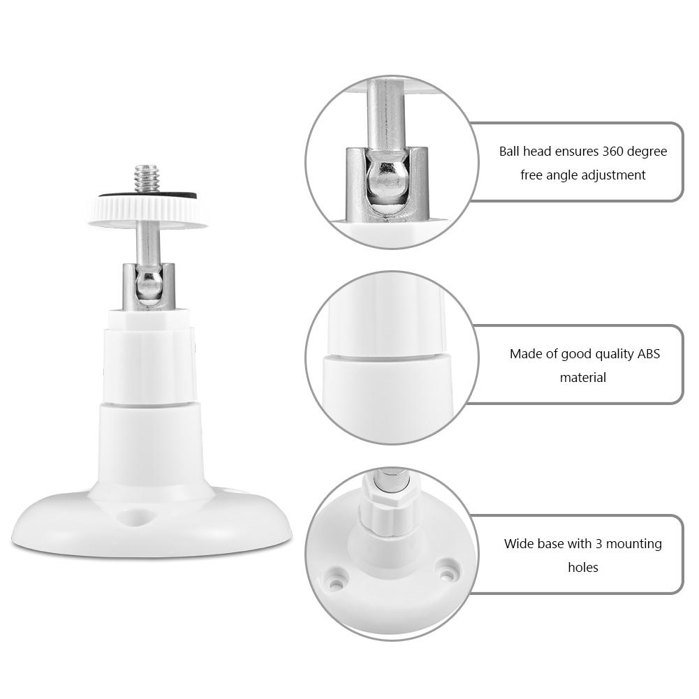 2pcs 360 Degree Rotatable Security Camera Indoor Outdoor Wall Metal Bracket Mount