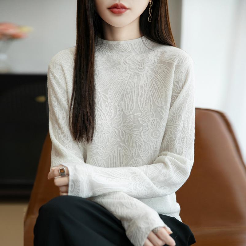 Women S Loose Half Turtleneck Pullover Knit Sweater For Inner Wear