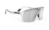 Spinshield Podium Collection Silver Matte Laser Lens Temple Lens [RUDYPROJECT] Sunglasses, - Black, Weight 26g, Width 147mm, Length 125mm, Height