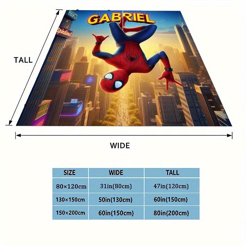1pc Spider-Man Printing Blanket - Soft, All-Season Throw for Living Room, Bedroom,Personalized Gift with Adorable Cartoon Design
