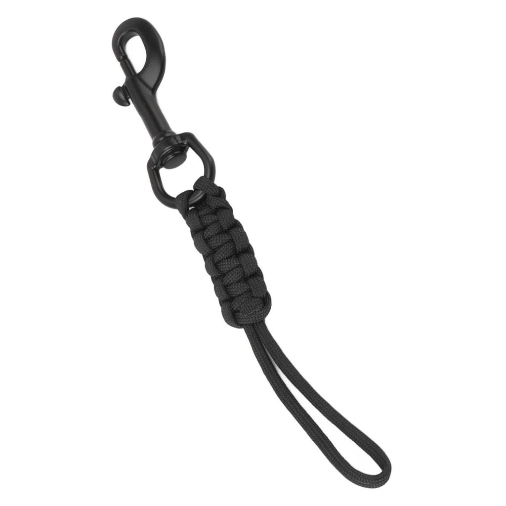 Hand Woven Diving Lanyard Anti Lost Strap Underwater Rope with Stainless Steel Clip